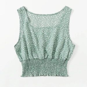 NEW WITH TAG Romwe All Over Print Shirred Tank Top Size XS (2)